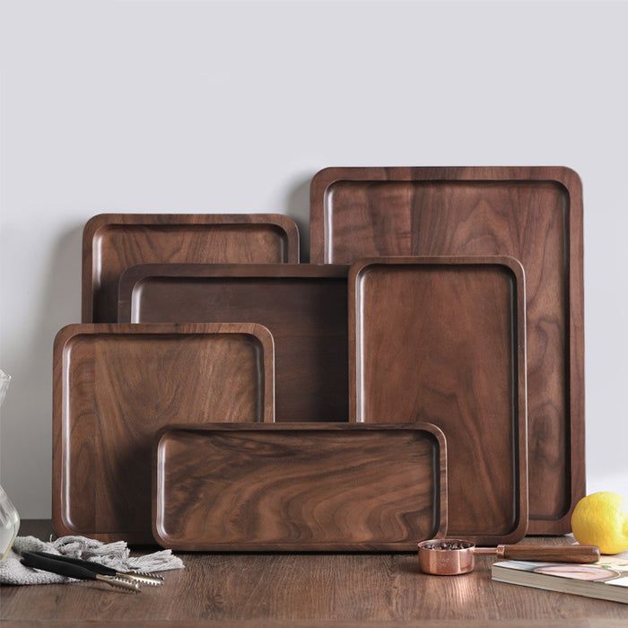 Walnut rectangular tray
