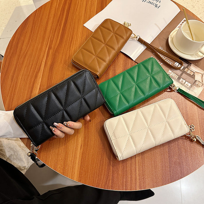Trendy Zippered Rectangular Clutch