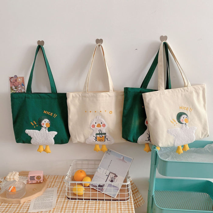 Quack Charm Soft Shopper Tote