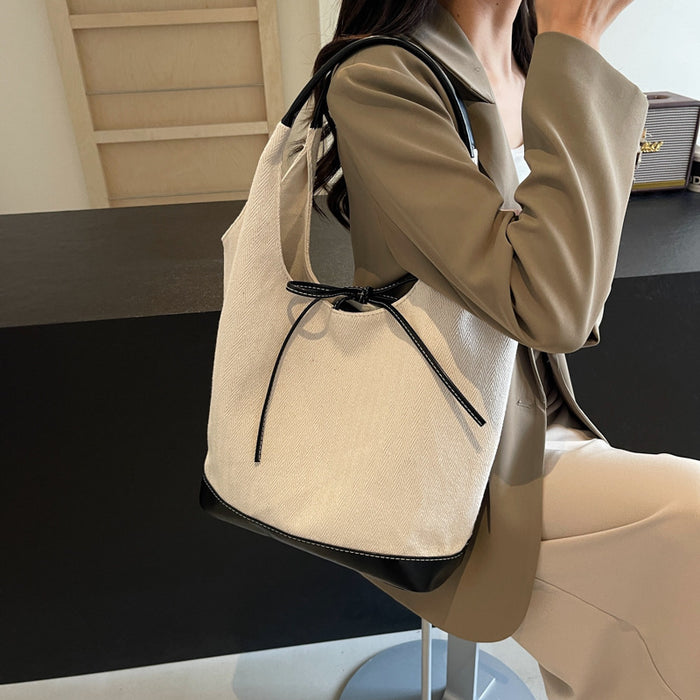 Trendy Bow Oversized Denim Purse