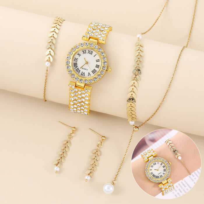 Diamond Rhinestone Quartz Bracelet Watch