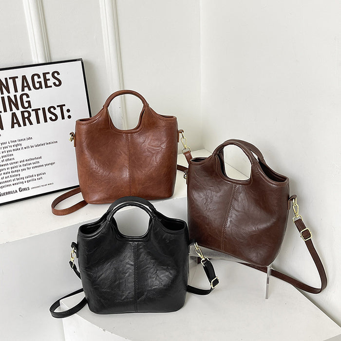 Stylish Solid Color Shoulder Bag