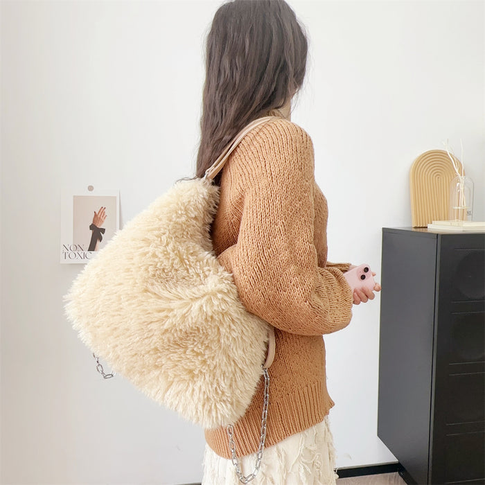 Wholesale Soft Plush Spacious Handbag