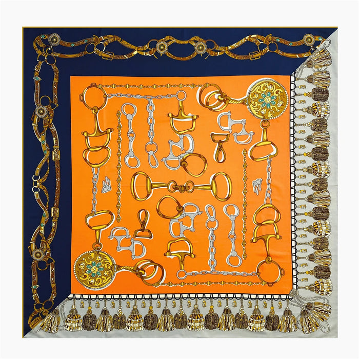 Rolled Edges Foulard Square Women Shawl