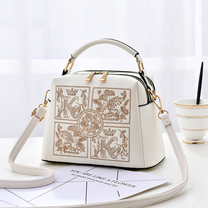 Floral Embroidery Sling Bag