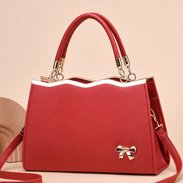 Spacious Luxe Ribbon Shoulder Carryall