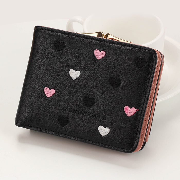 Elegant Multi-Tone Two-Fold Women's Wallets