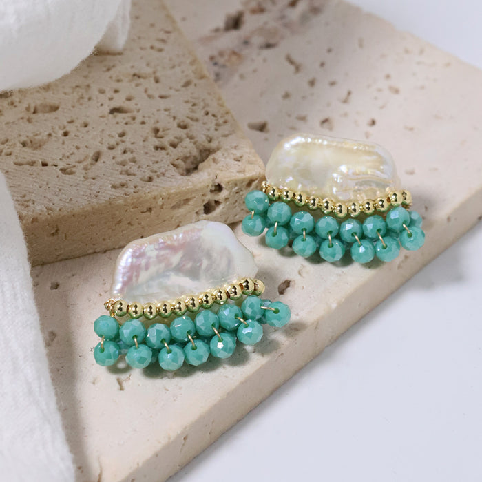 Natural Freshwater Pearl Ear Studs Earrings