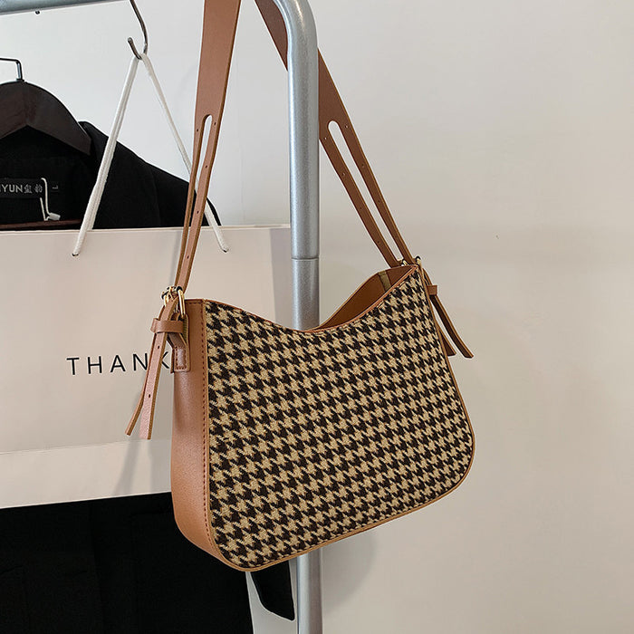 Wholesale Modern Leather Check Pattern Purse