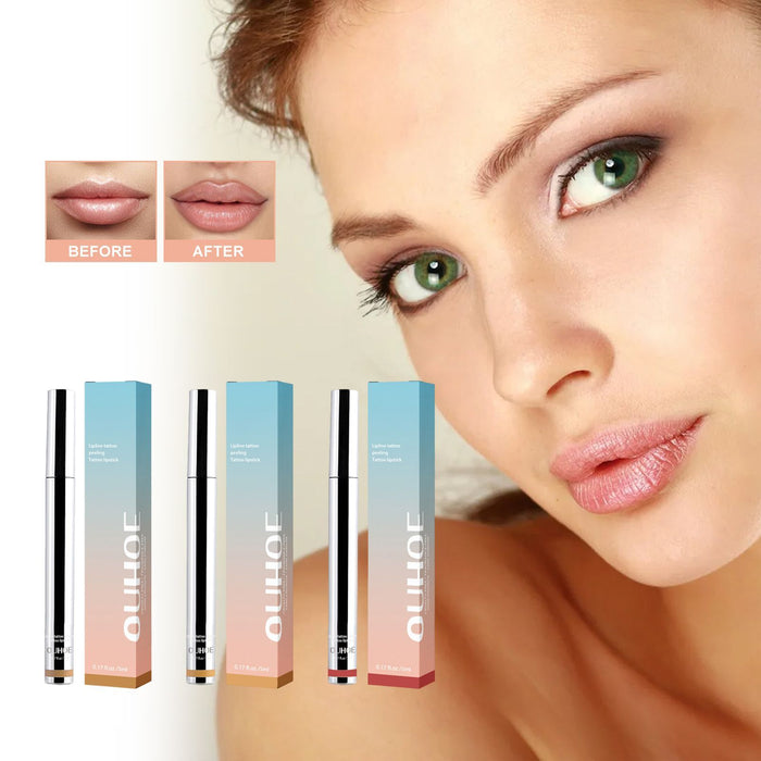 Mineral OilOUHOE Peel Off Lipliner Plump Lip Lines Show Lip Color Without Taking Off Makeup .