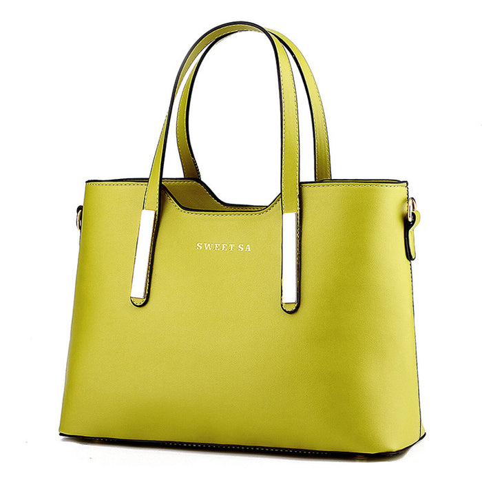 Wholesale Women Casual Simple Solid Color Large Capacity Handbag