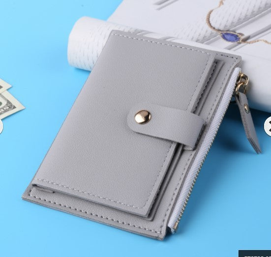 Wholesale Fashion Solid Color Multi-Function Card Bag Wallet