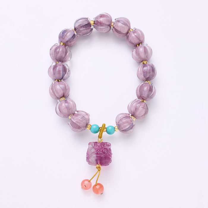 Twilight Purple Glazed Female Xingshi Bracelet