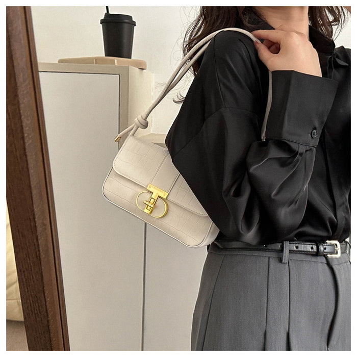 Women Fashion Casual Solid Color Chain Shoulder Bag