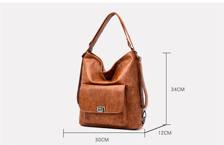 Handbag Casual Soft Leather Large Capacity Ladies One Shoulder Diagonal Bag