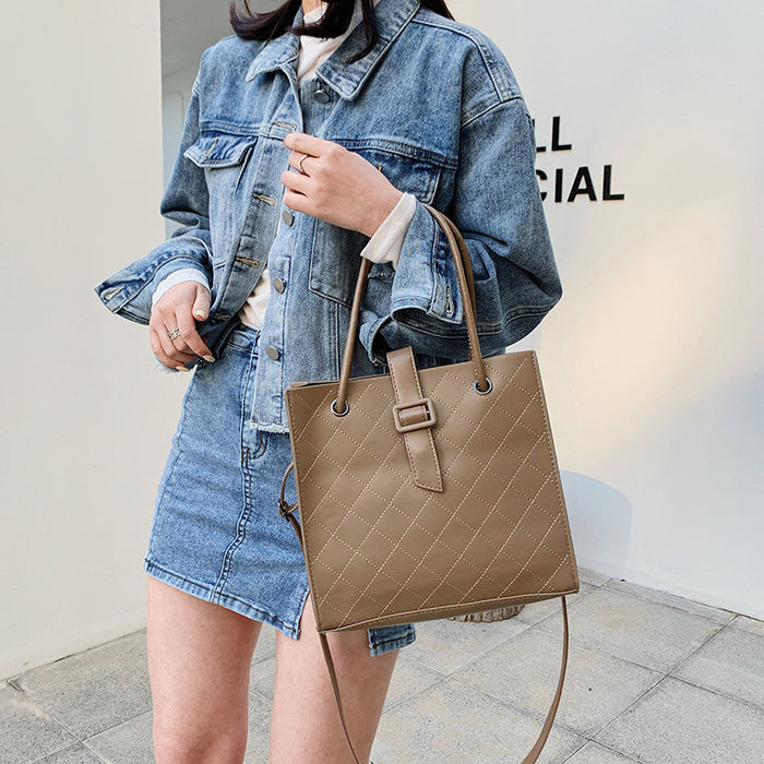 One-shoulder Small Tote Square Bag