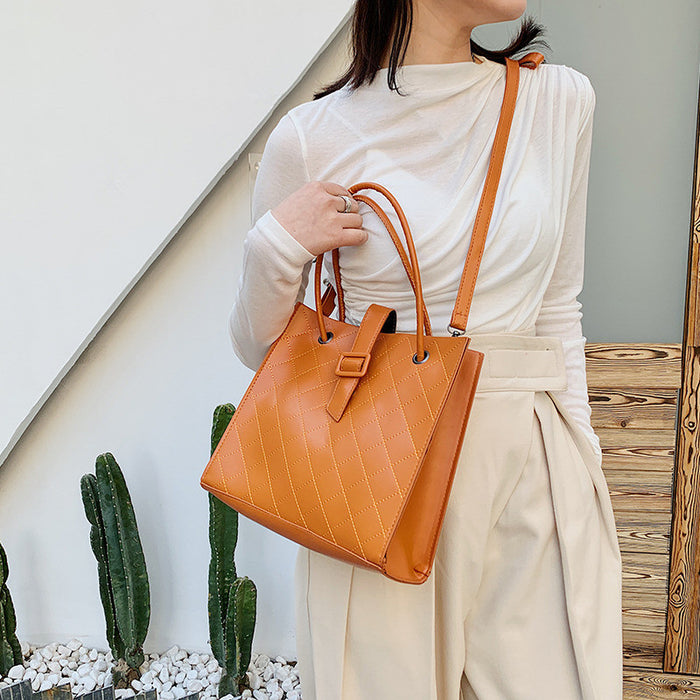 One-shoulder Small Tote Square Bag