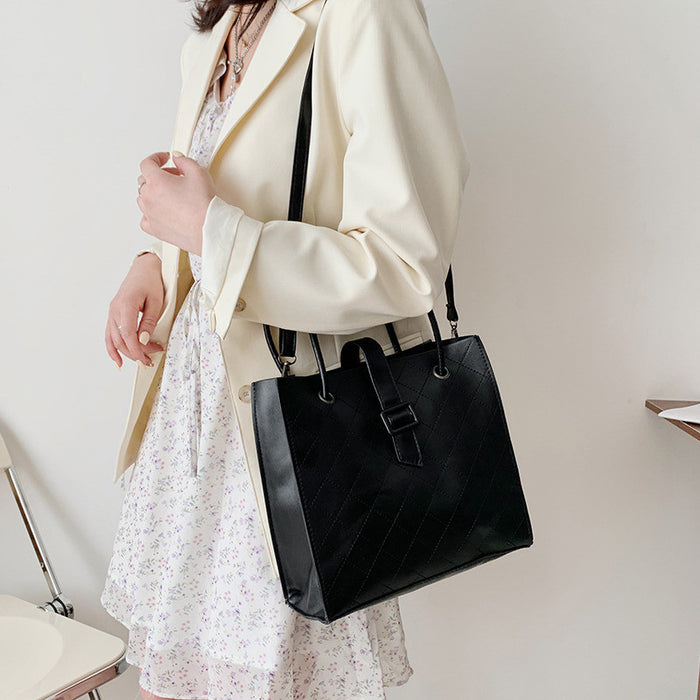 One-shoulder Small Tote Square Bag