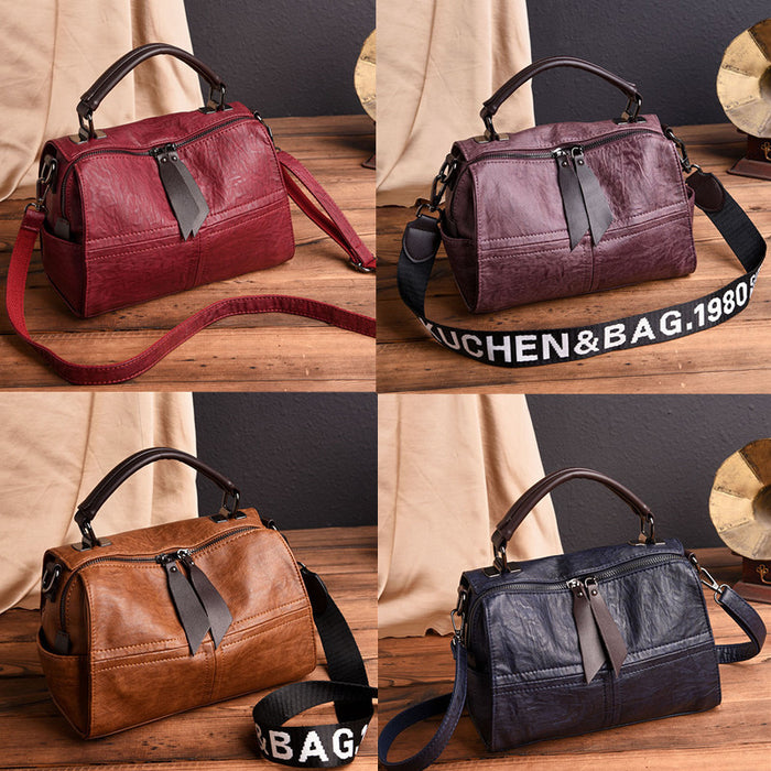 Wholesale Women Fashion Simple Soft Color Zipper Handbag