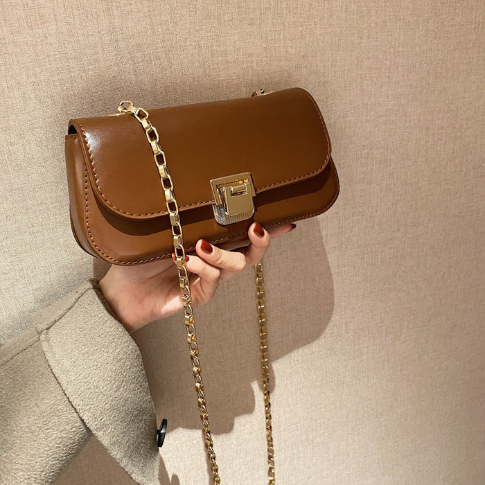 Minimalist Chain Strap Flap Shoulder Purse