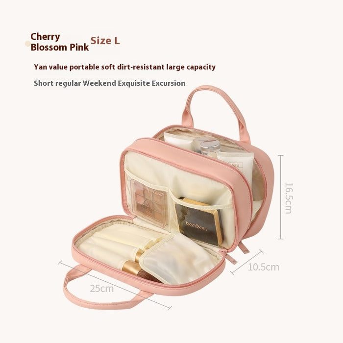 New Portable Cosmetic Bag With Handle. Large Capacity Bag For Women