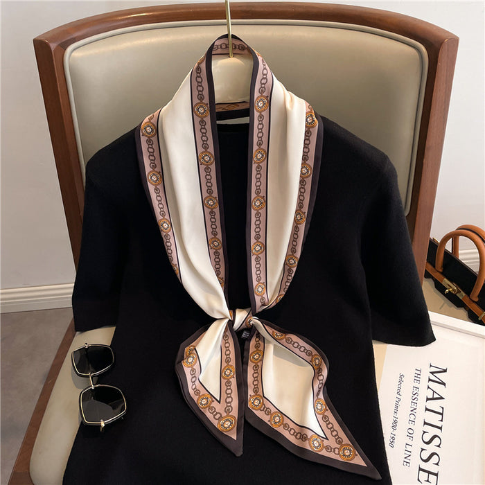 Thin Narrow Long  Silk Scarves Women's tie.