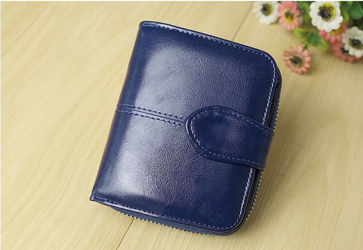 Classic Foldable Leather Coin Purse