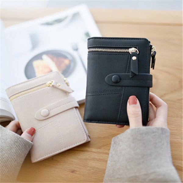 Wholesale Fashion Solid Color Zipper Wallet