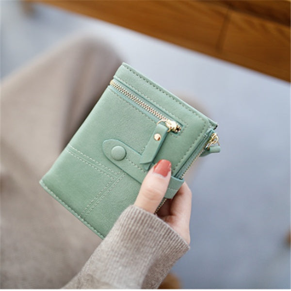 Wholesale Fashion Solid Color Zipper Wallet