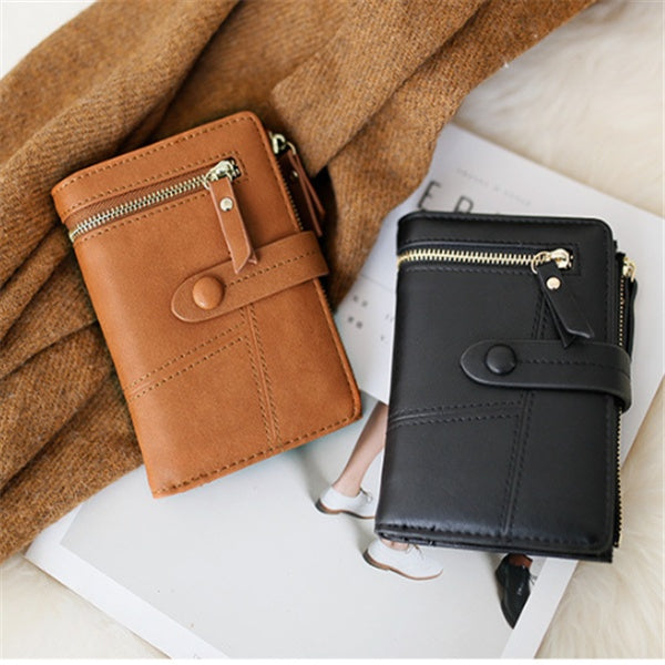 Wholesale Fashion Solid Color Zipper Wallet