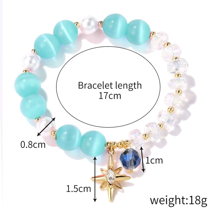 Women's Fashion Natural Crystal String Beads Bracelet