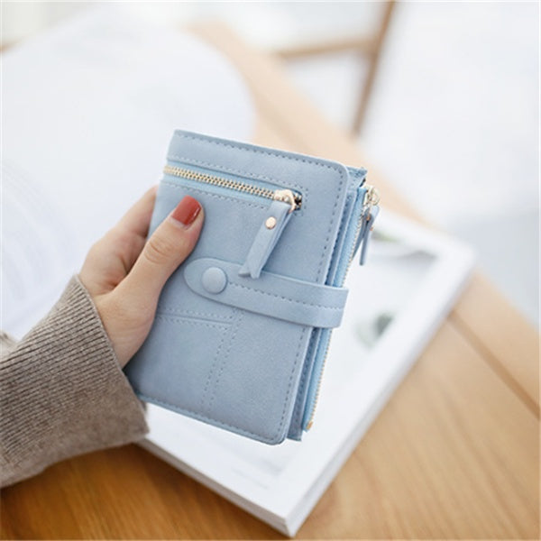 Wholesale Fashion Solid Color Zipper Wallet