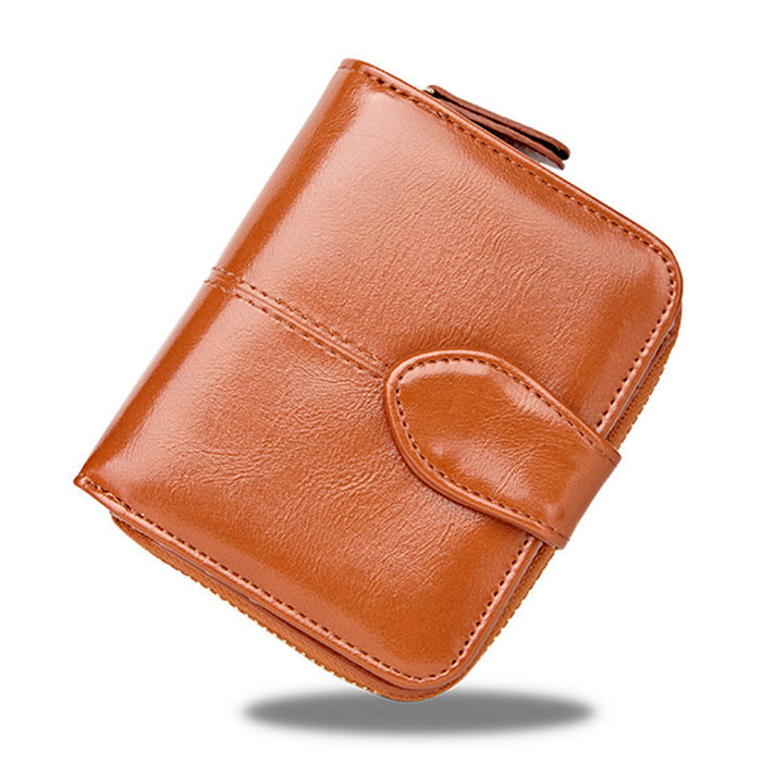 Classic Foldable Leather Coin Purse