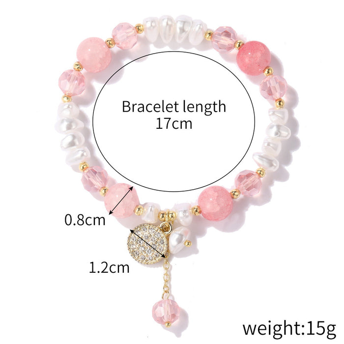 Women's Fashion Natural Crystal String Beads Bracelet