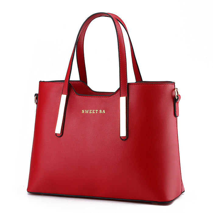 Wholesale Women Casual Simple Solid Color Large Capacity Handbag