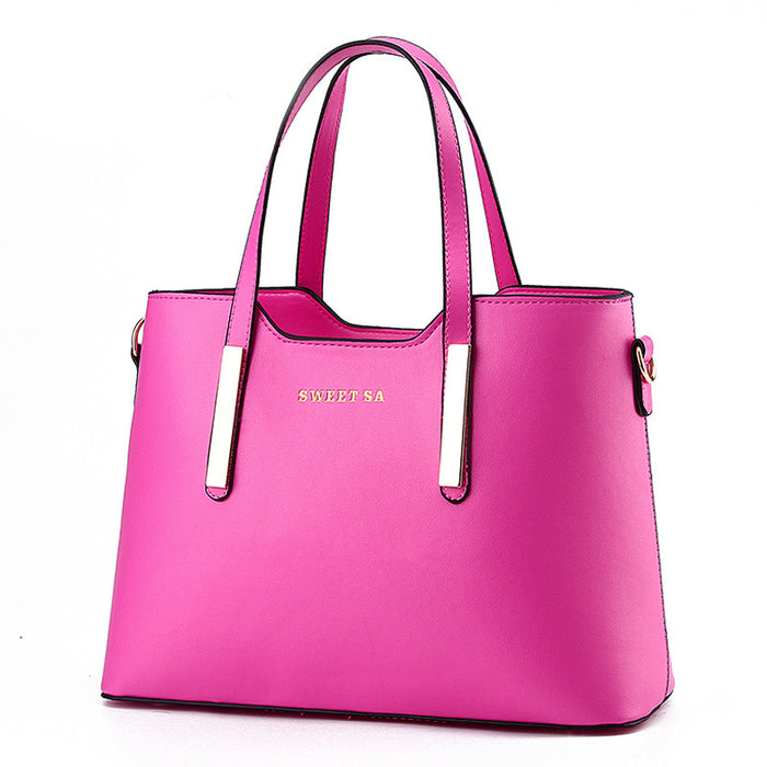 Wholesale Women Casual Simple Solid Color Large Capacity Handbag