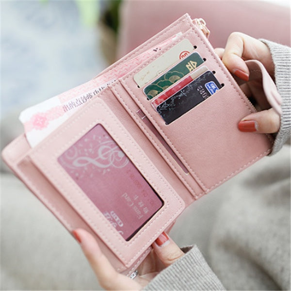 Wholesale Fashion Solid Color Zipper Wallet