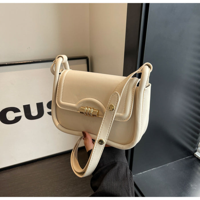 Women Fashion Simple Elegant Solid Color Shoulder Bag