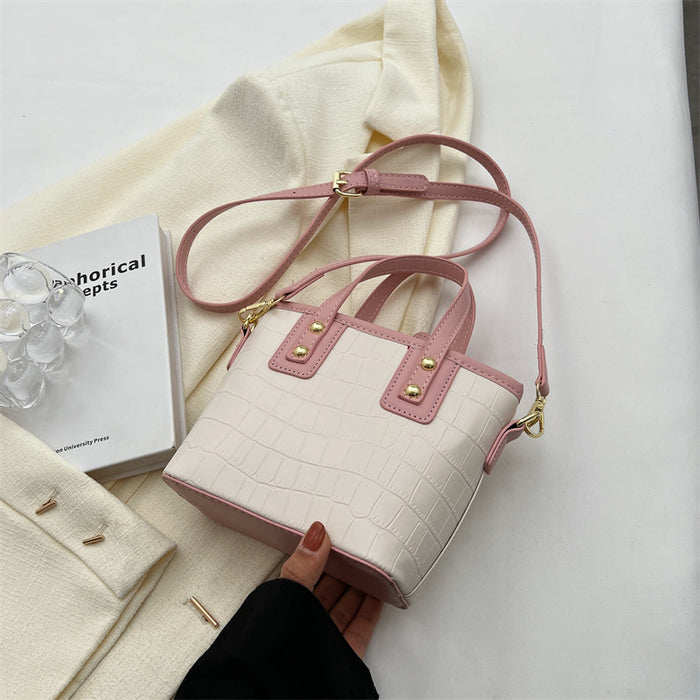 Wholesale Women Fashion Solid Color Square Flap Handle Shoulder Bag