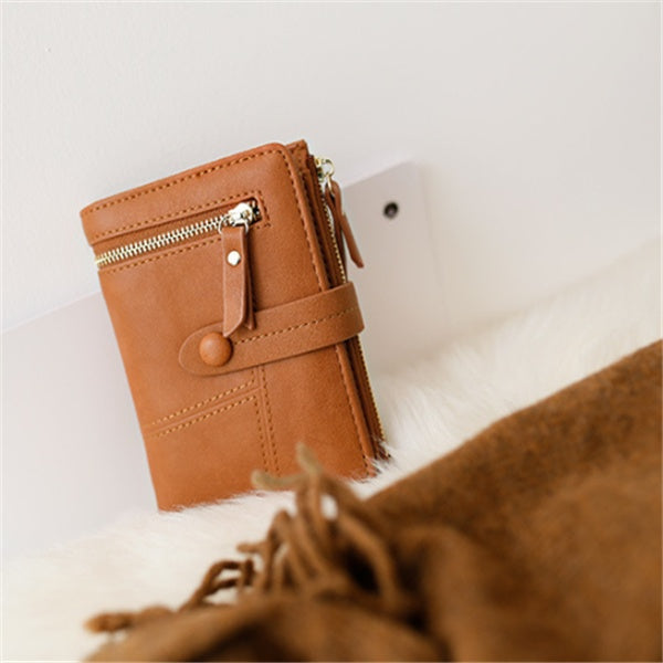 Wholesale Fashion Solid Color Zipper Wallet