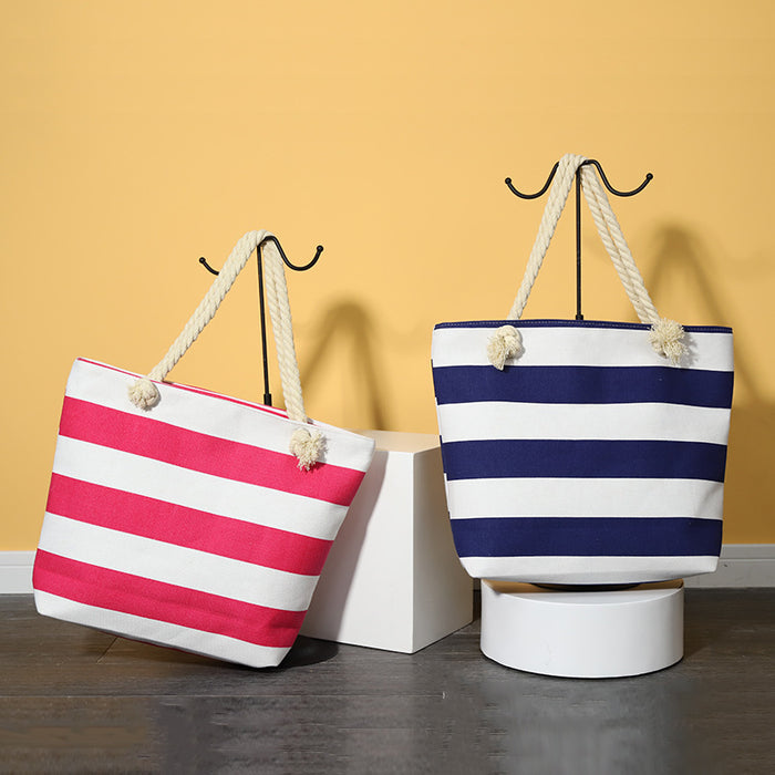 Stylish Coastal Stripe Shoulder Bag