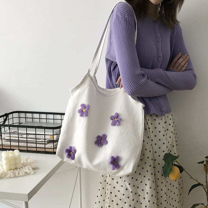 Stylish Textured Blossom Tote for Women