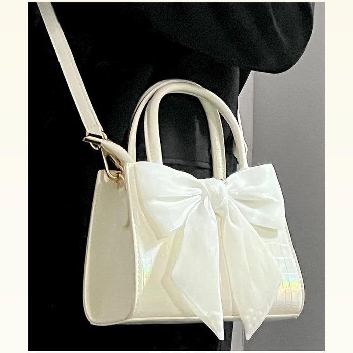 Wholesale Women Fashion Elegant Solid Color Bowknot Handbag