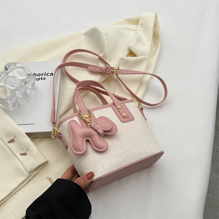 Wholesale Women Fashion Solid Color Square Flap Handle Shoulder Bag