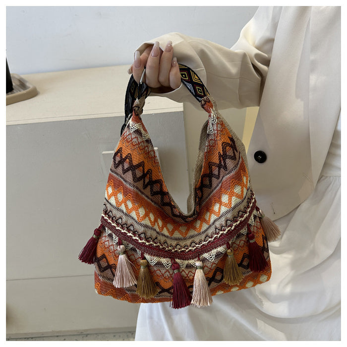 Vintage Tribal Spacious Print Tote