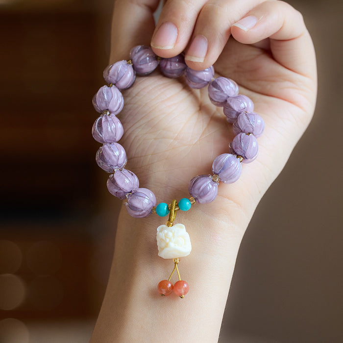 Twilight Purple Glazed Female Xingshi Bracelet