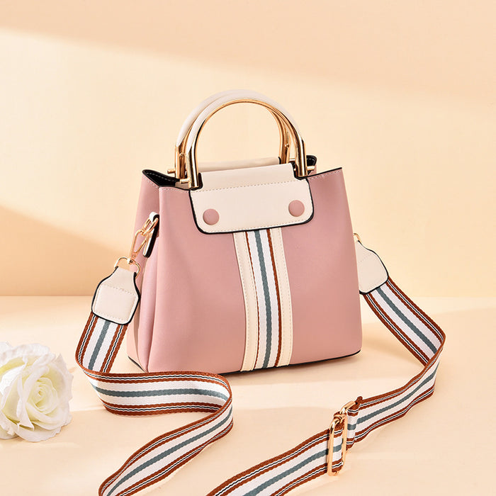 Three-layer contrast handbag