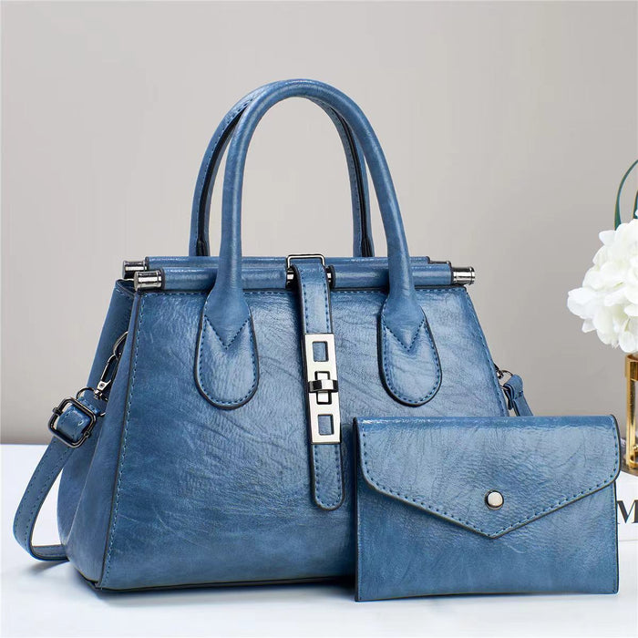 Wholesale Vintage Elegant Large Capacity Handbag Two-Piece Set