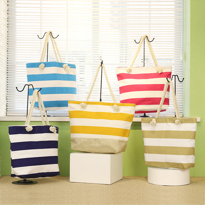 Stylish Coastal Stripe Shoulder Bag