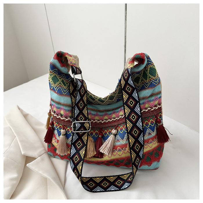 Vintage Tribal Spacious Print Tote